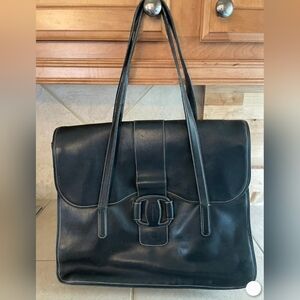 Salvatore Ferragamo Gancini Leather Tote Bag
